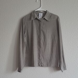 Laura Ashley Black and White Silk Shirt